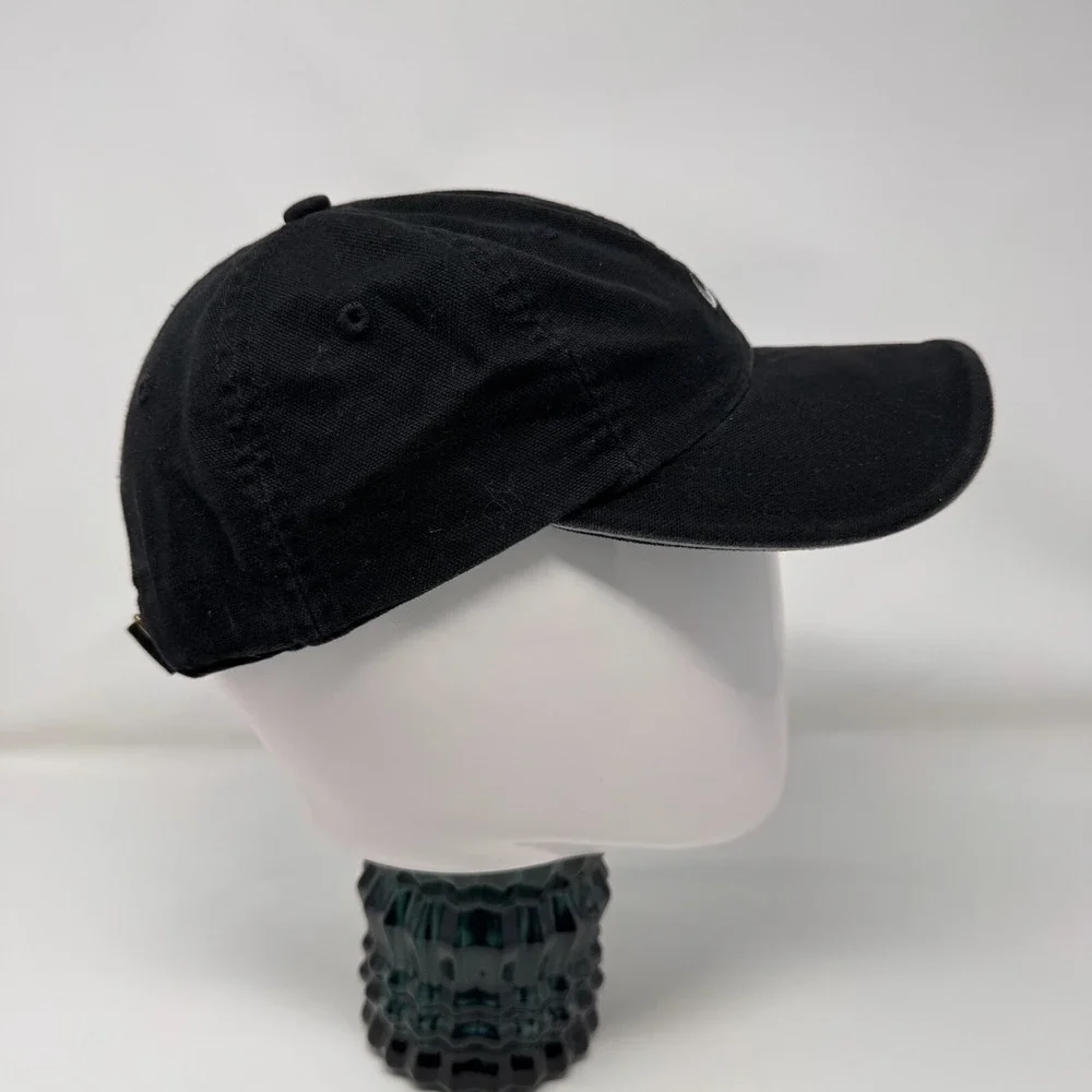 Nike Hat Black Youth One Size Adjustable Swoosh Cap‎ Embroidery Logo